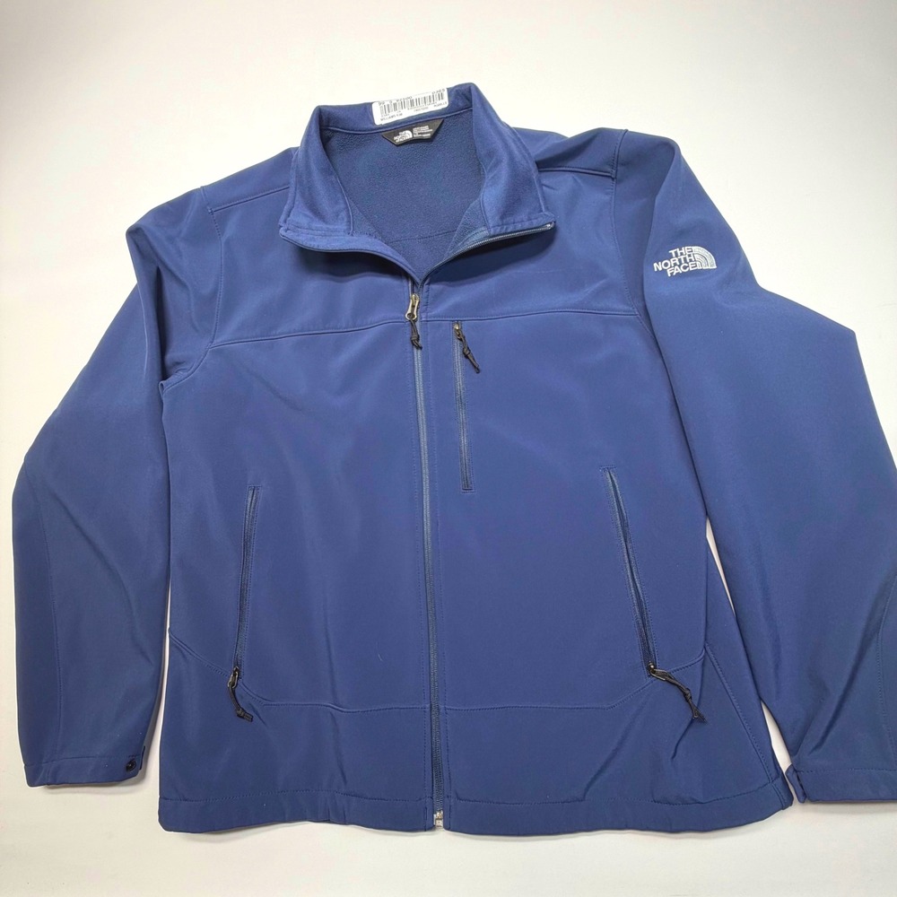 The North Face Men's Softshell Jacket L Navy Fleece Lined Zip Pockets